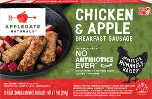 Natural Chicken Apple Breakfast Sausage Link Planogram Straight On Front View