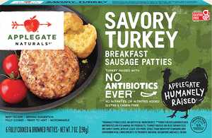 Natural Savory Breakfast Sausage Patties Planogram Straight On Front View