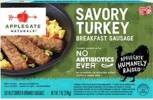 Natural Savory Turkey Breakfast Sausage Front
