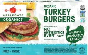 Applegate Organic Turkey Burger Front of Package