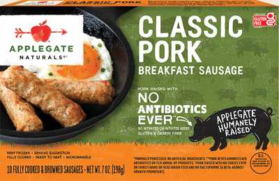 Natural Classic Pork Breakfast Sausage Links Planogram Straight On Front View