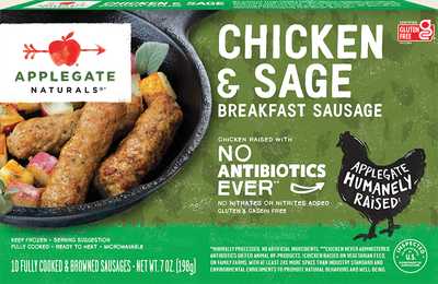 Natural Chicken Sage Breakfast Sausage Links Planogram Straight On Front View