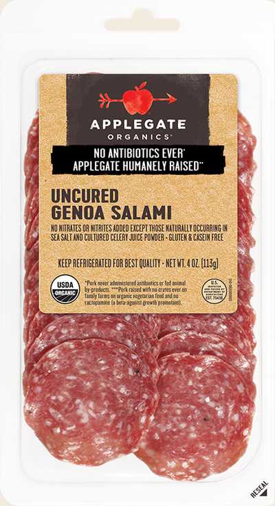 Applegate Organic Genoa Salami Front