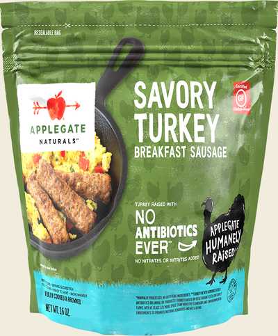 Applegate Naturals® Savory Turkey Breakfast Sausage Family Size 
