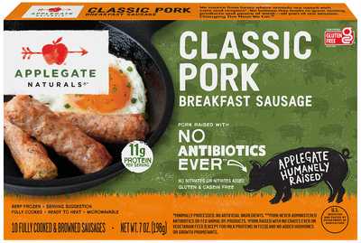 Natural Classic Pork Breakfast Sausage Links Planogram Straight On Front 00025317693004