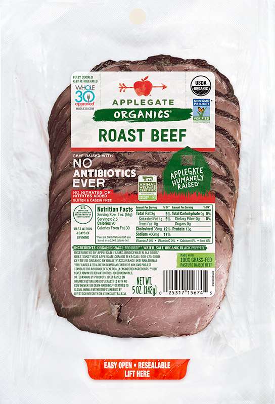 Products - Deli Meat - Organic Roast Beef - Applegate