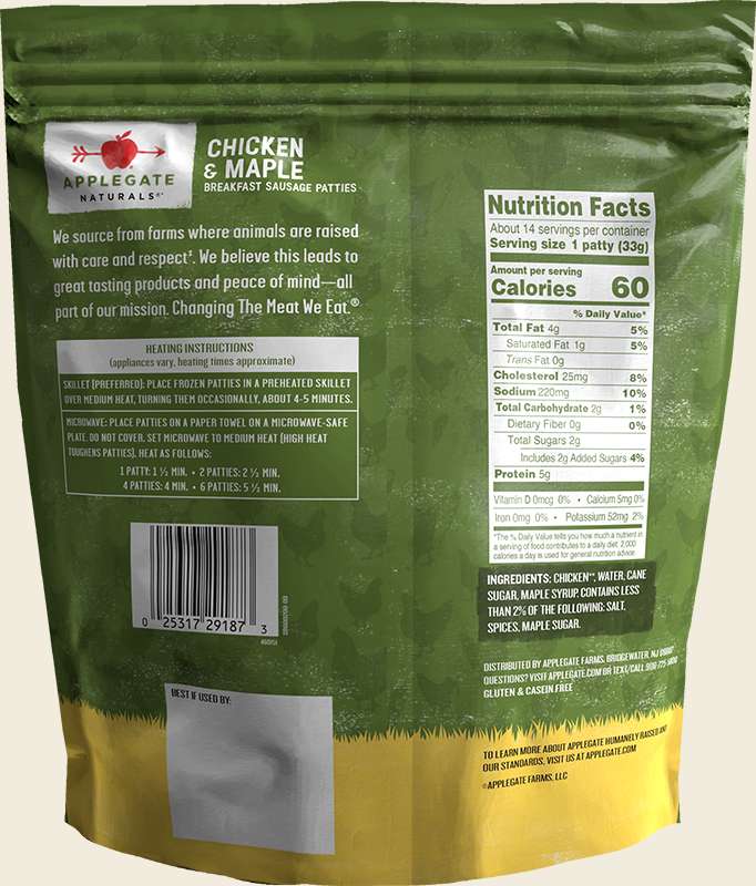 Products - Breakfast Sausage - Applegate Naturals® Chicken ...