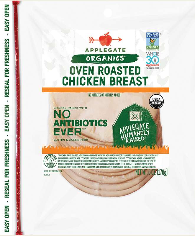 Products - Deli Meat - Organic Oven Roasted Chicken Breast - Applegate