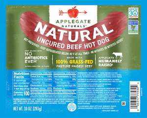 Natural Beef Hot Dog Planogram Straight On Front Shot