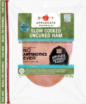 Applegate Natural Slow Cooked Uncured Ham Sliced Front