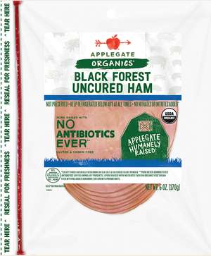 Applegate Organic Black Forest Uncured Ham Sliced Front