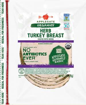 Applegate Organic Herb Turkey Breast Sliced Front