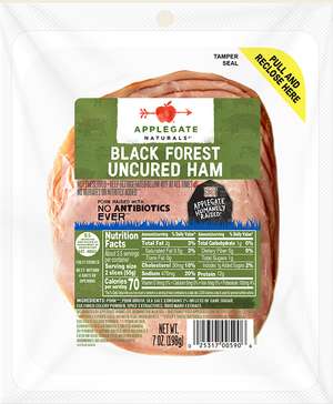 Applegate Natural Black Forest Ham Front Of Package