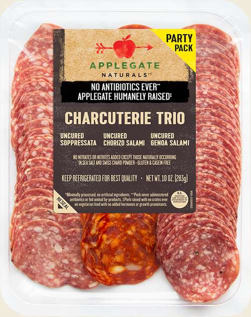 Applegate Naturals Charcuterie Trio with Uncured Soppressata, Uncured Chorizo & Uncured Genoa Salami