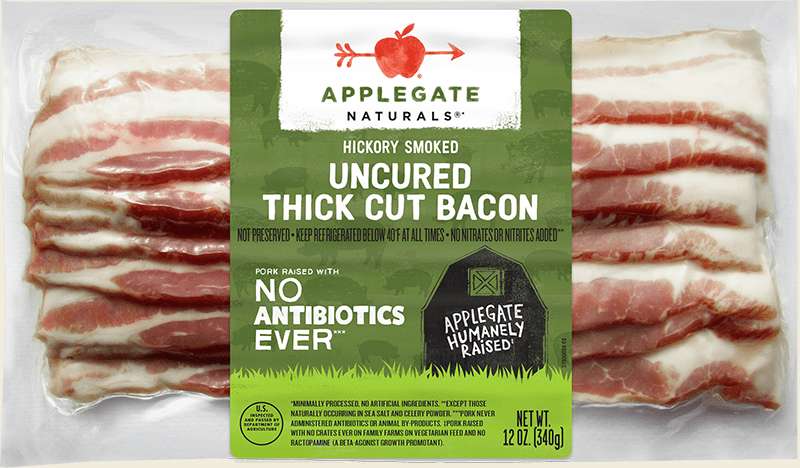 Products - Bacon - Natural Thick Cut Bacon - Applegate