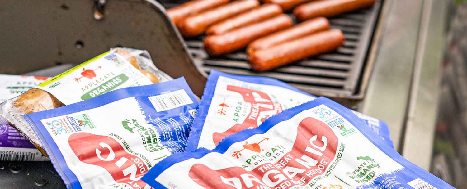 Multiple Packages of Applegate Hotdogs