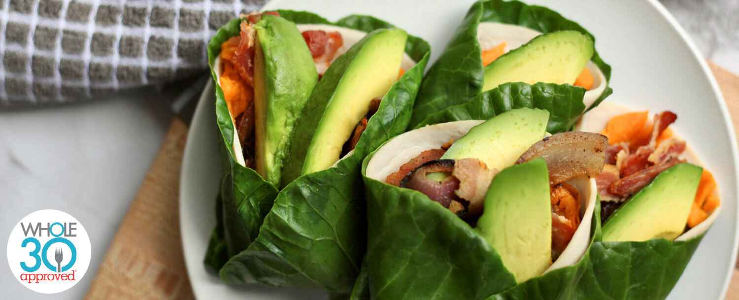 Turkey Collard Bacon Wraps