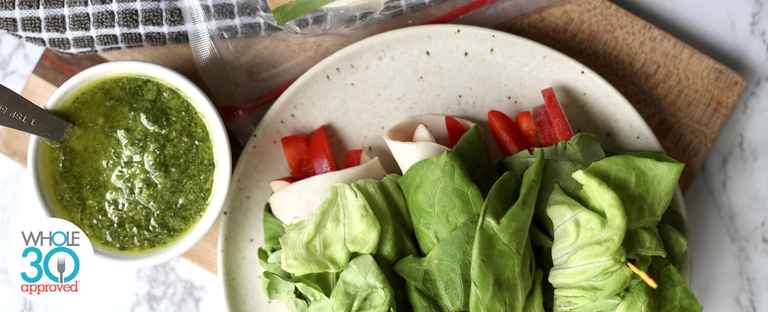 Turkey Red Pepper Basil Wraps Recipe