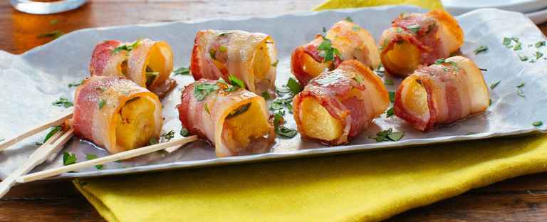 Bacon Wrapped Pineapple