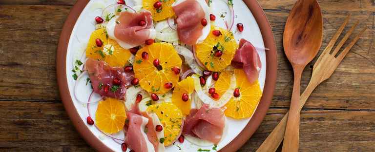 Orange Fennel Proscuitto Salad