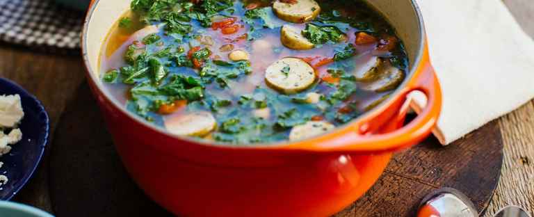 Chickpea, Kale And Sausage