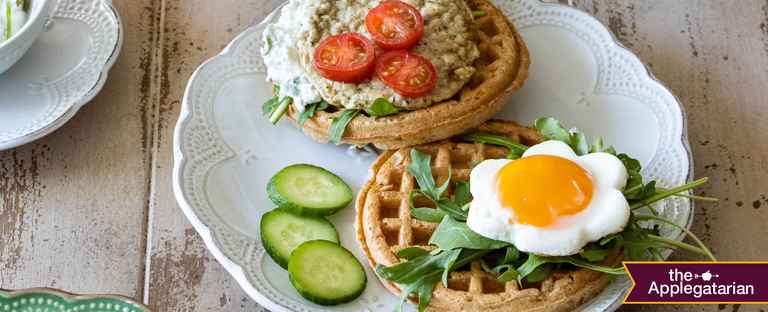 eakfast Waffle Sandwich With Ricotta Dill Spread