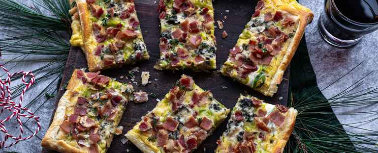 Bacon, Leek and Blue Cheese Tart Recipe 