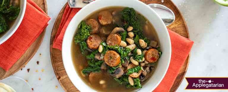 Chicken Sausage, Kale and  White Bean Soup Recipe 