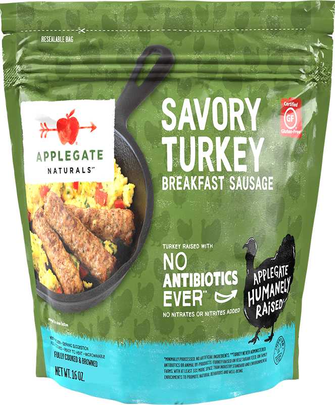 Applegate Naturals® Savory Turkey Breakfast Sausage Family Size 