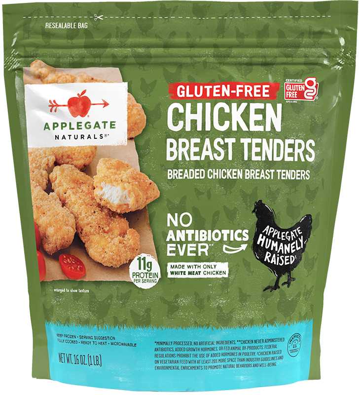 Natural Gluten Free Chicken Tenders 16oz Front 00025317225908 Tbd