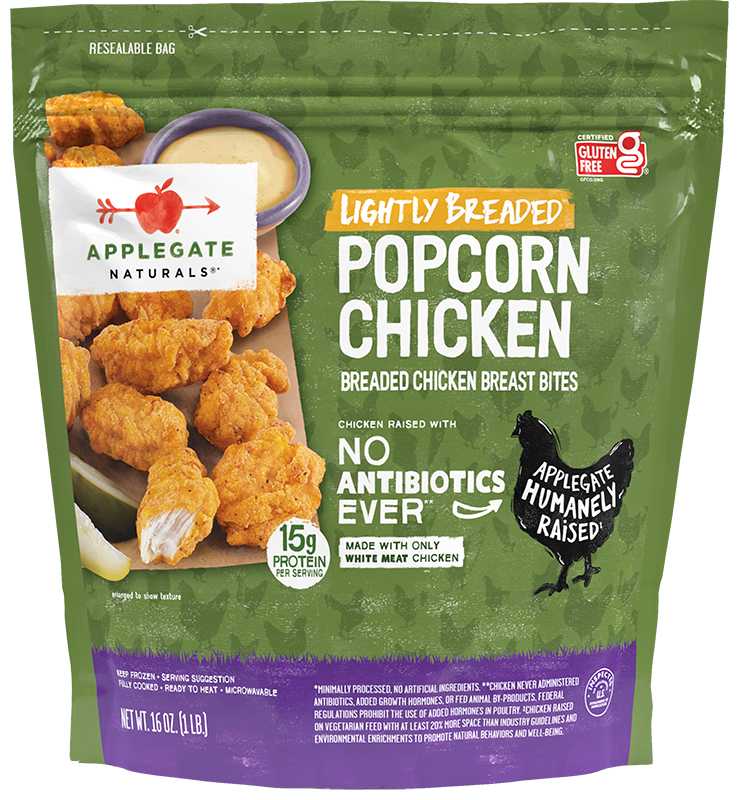 Natural Lightly Breaded Popcorn Chicken Front 00025317385657 Tbd