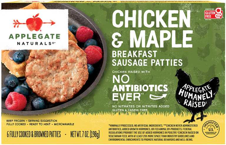 Applegate Natural Chicken and Maple Breakfast Sausage Patties