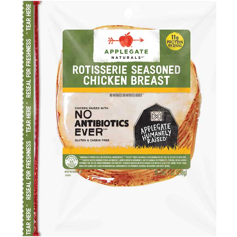 Applegate Naturals Rotisserie Seasoned Chicken Breast 
