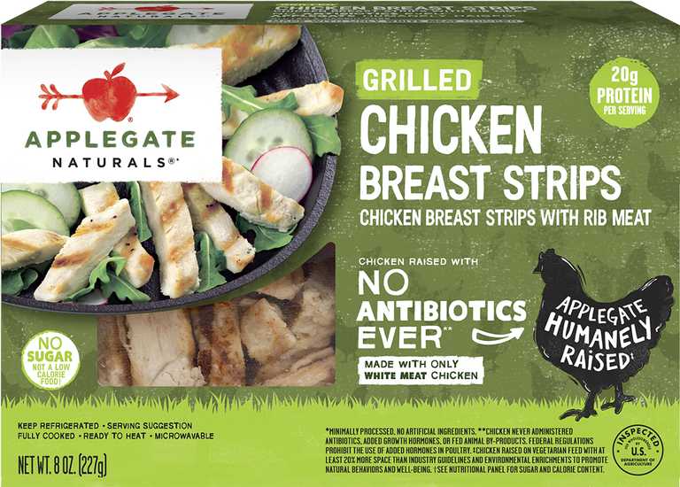 Applegate Naturals Grilled Chicken Strips Front