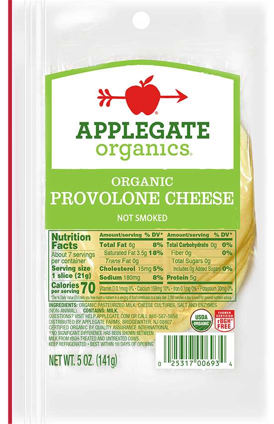 Products - Cheese - Organic Provolone Cheese - Applegate