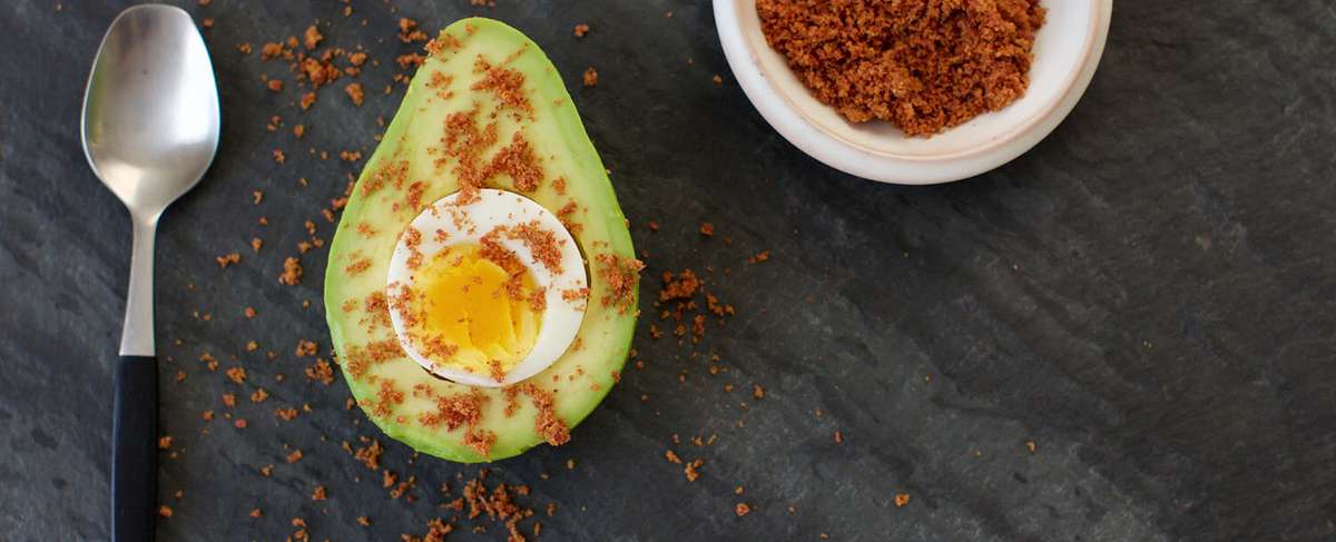 Avocado With Bacon Dust