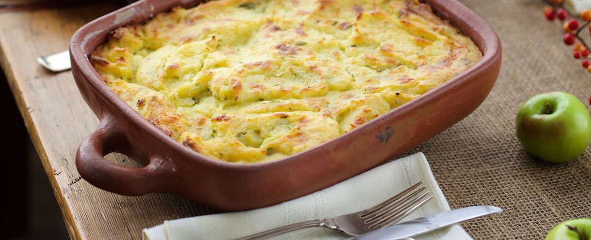 Cheesy Mashed Potato Gratin