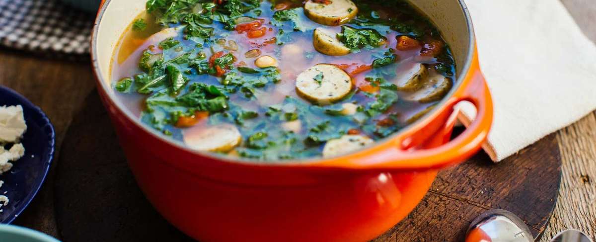 Chickpea, Kale And Sausage