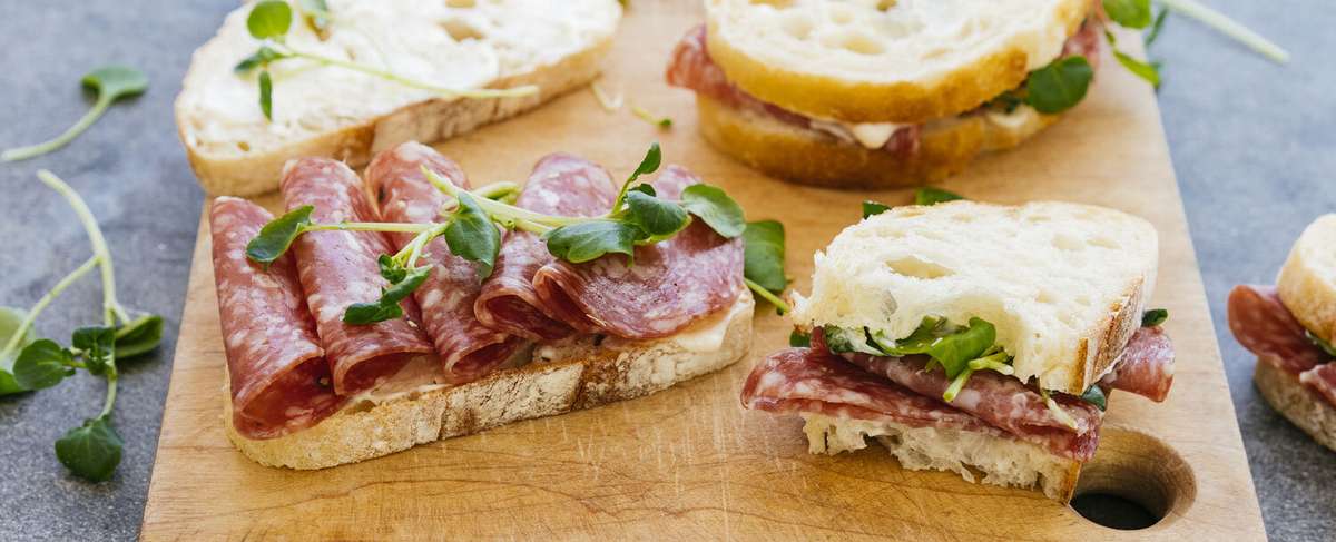Simple Salami Sandwich