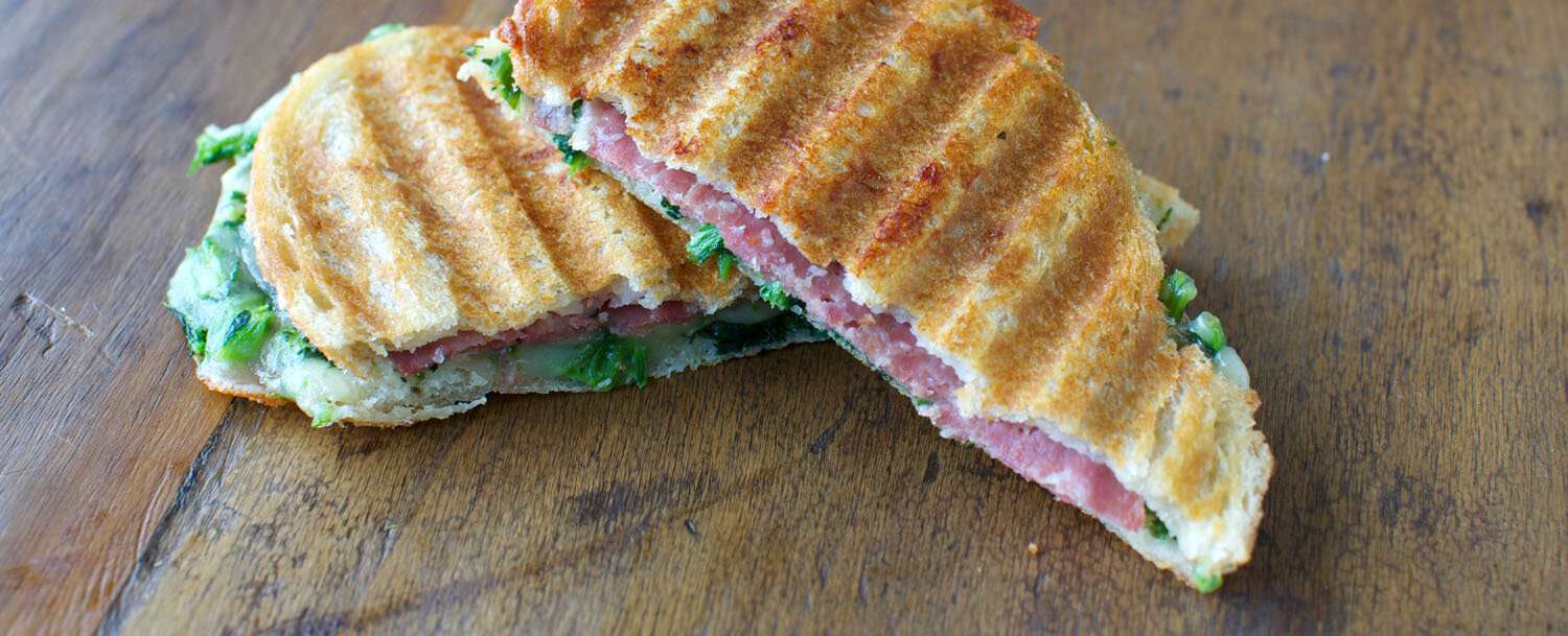 Italian Panini With Broccoli Rabe And Soppressata