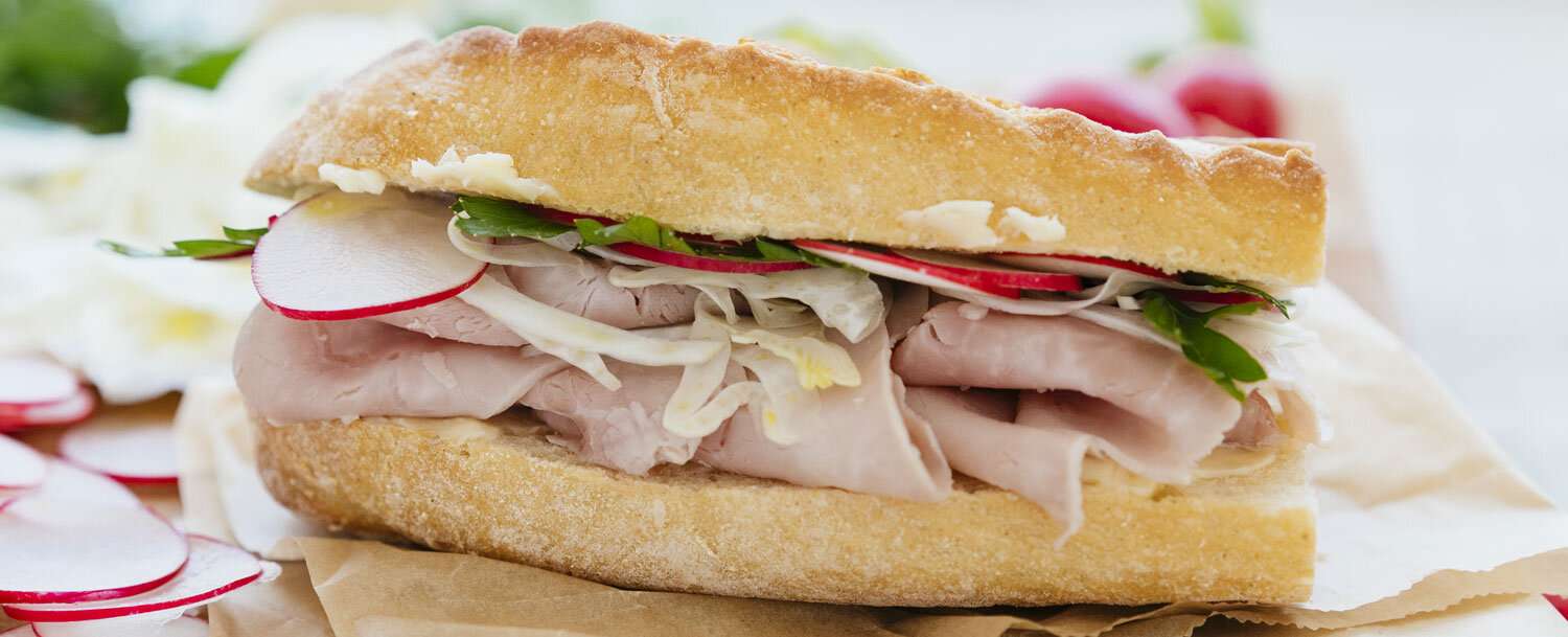 plain turkey sandwich