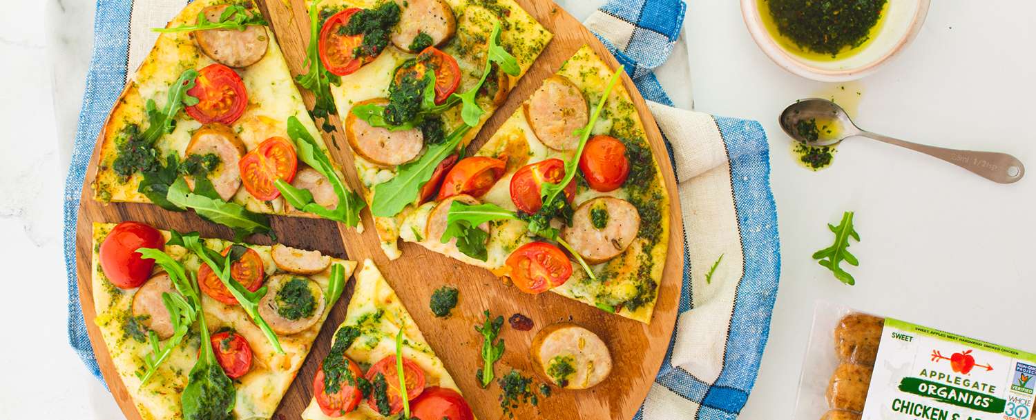 Chef Renee’s Sausage And Pesto Gluten Free Flatbread Pizza