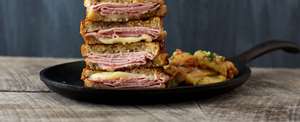 Grilled Black Forest Ham And Swiss On Rye