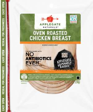 Applegate Natural Oven Roasted Chicken Breast Sliced Front