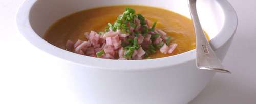 Healthy Butternut Squash With Ham And Chives