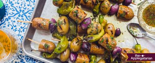 Italian Sausage, Peppers, And Onion Skewers