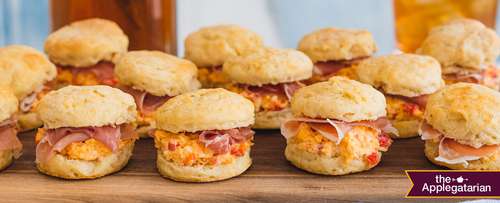 Fresh Biscuits With Pimiento Cheese And Ham