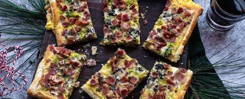 Bacon, Leek and Blue Cheese Tart Recipe 