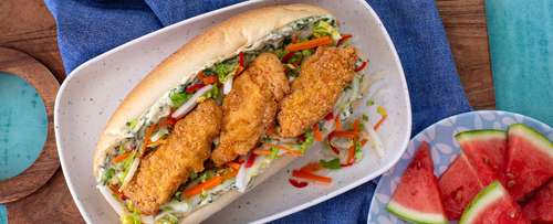 Crunchy Chicken Sandwich with Herbed Mayo and Slaw Recipe