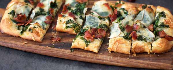Kale, Potato And Bacon Pizza